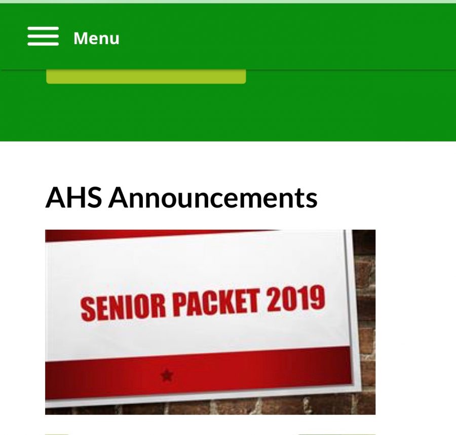 When students go to the school website, they will find this file under AHS Announcements.