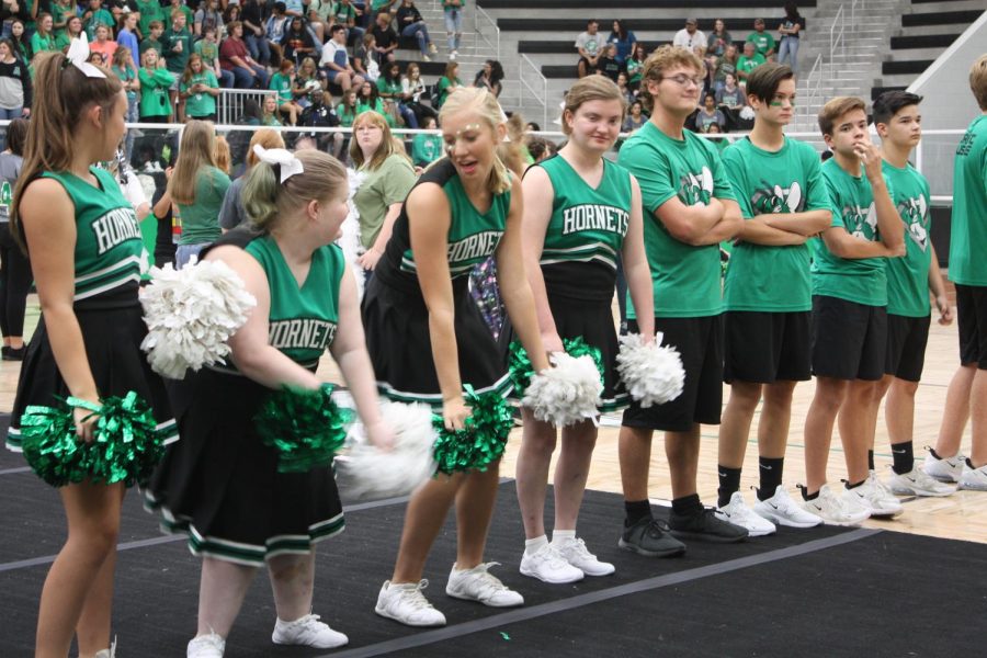 Sparkle Effect and Hornet Muscle at Homecoming pep rally Sep 20