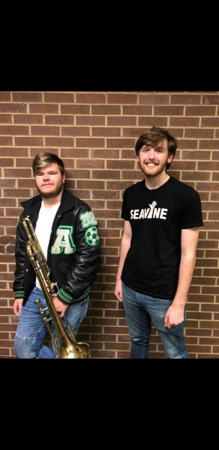 On+the+left+is+Robert+Caney+and+the+right+is+Alexander+Heath%2C+both+were+selected+to+perform+to+the+All-State+choir+and+band.+