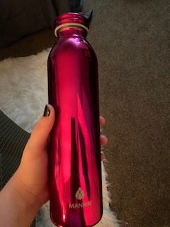 I drink out of this water bottle when I workout to stay hydrated!