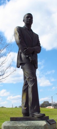 Statue behind the Medgar Evers Boulevard Library in Jackson, Mississippi.