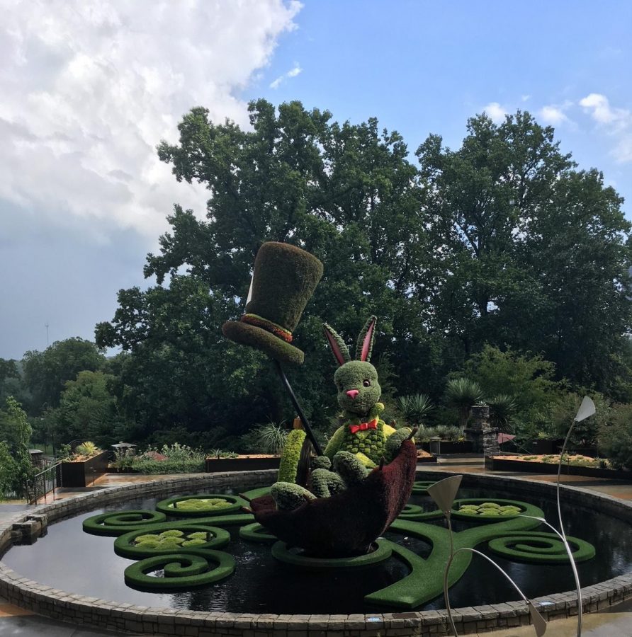 The Alice in Wonderland exhibit at the Atlanta Botanical Gardens.