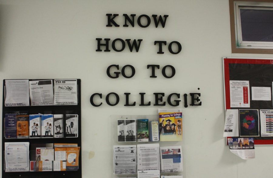 The college wall in the B hall.