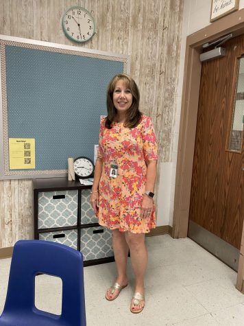 Mrs. Foster in her classroom.
