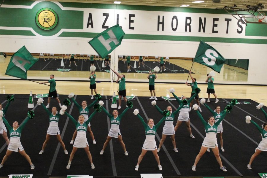 The Varsity Cheer team performing at their Showcase Show.