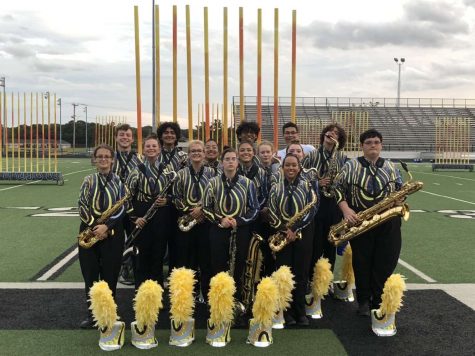 The Sax and Low Reed section at Hornet Stadium at the San Antonio Send Off!