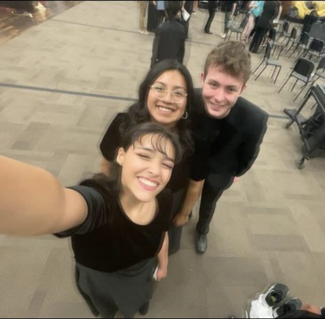 Co-Editor-in-Chief Cynthia Garcia (Center) will attend UNT in the fall to study journalism. I loved every second that I was able to spend with all my friends, Cynthia said.