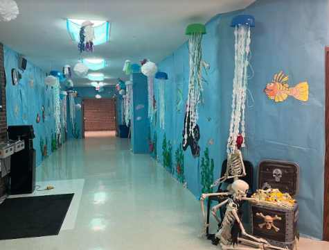 ASL hall decorated as Under the Sea