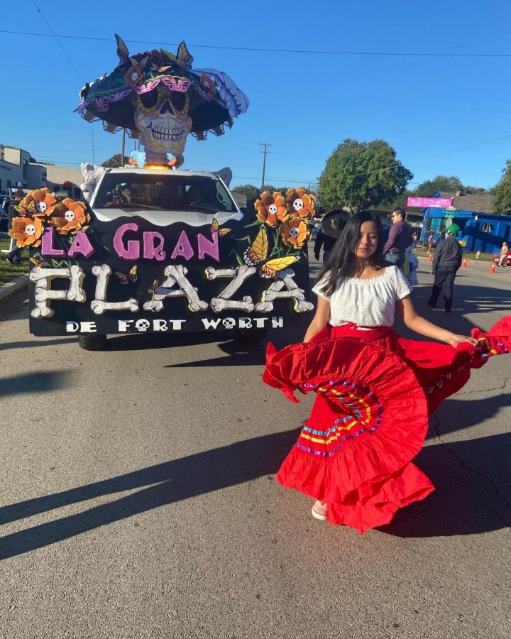 Alexia Alonso at the Dia de Los Muertos Parade in Northside Fort Worth