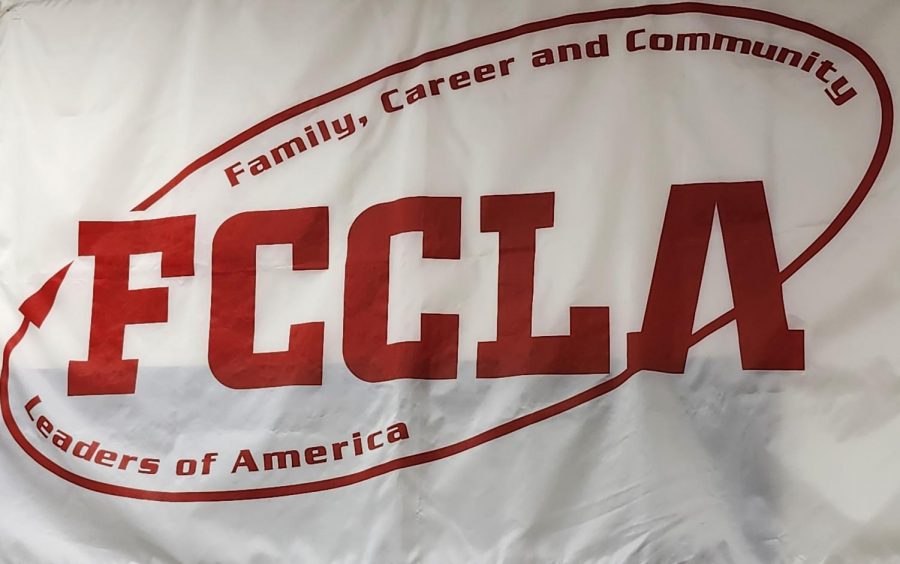 The FCCLA banner in Deramees classroom