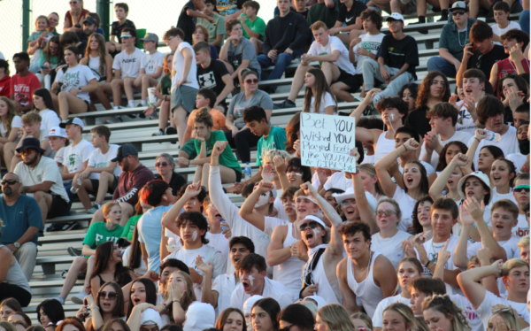 Student Section in white out at the first home game.