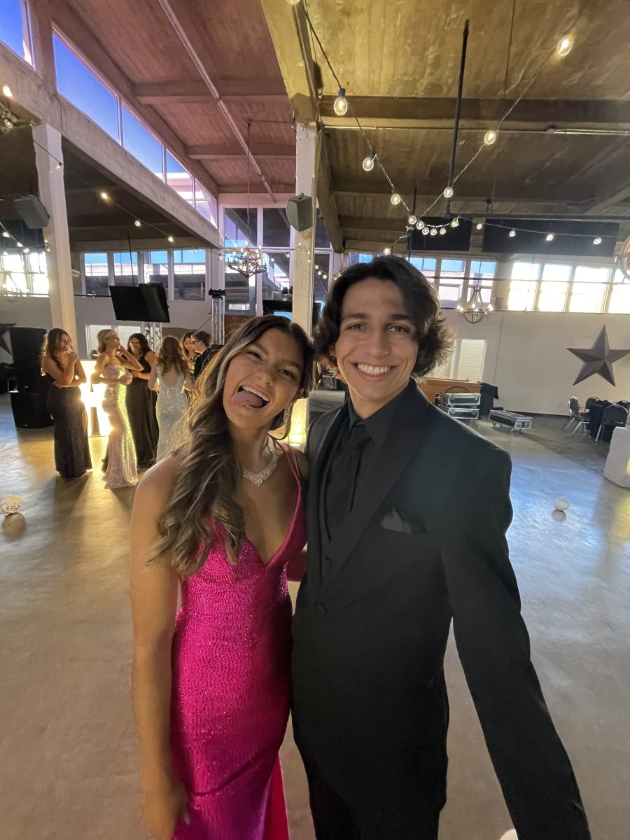 Seniors Reese Hughes and Aiden Buscay at last year's prom. Photo courtesy of Reese Hughs