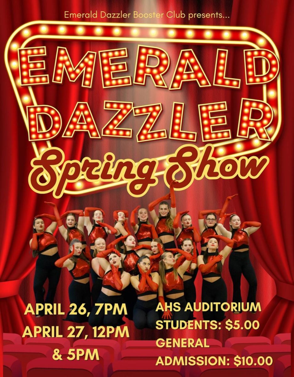 Spring show poster courtesy of the Emerald Dazzlers.