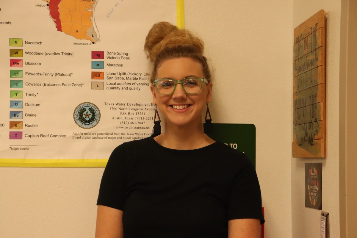 Science teacher Amanda McIntire in her classroom