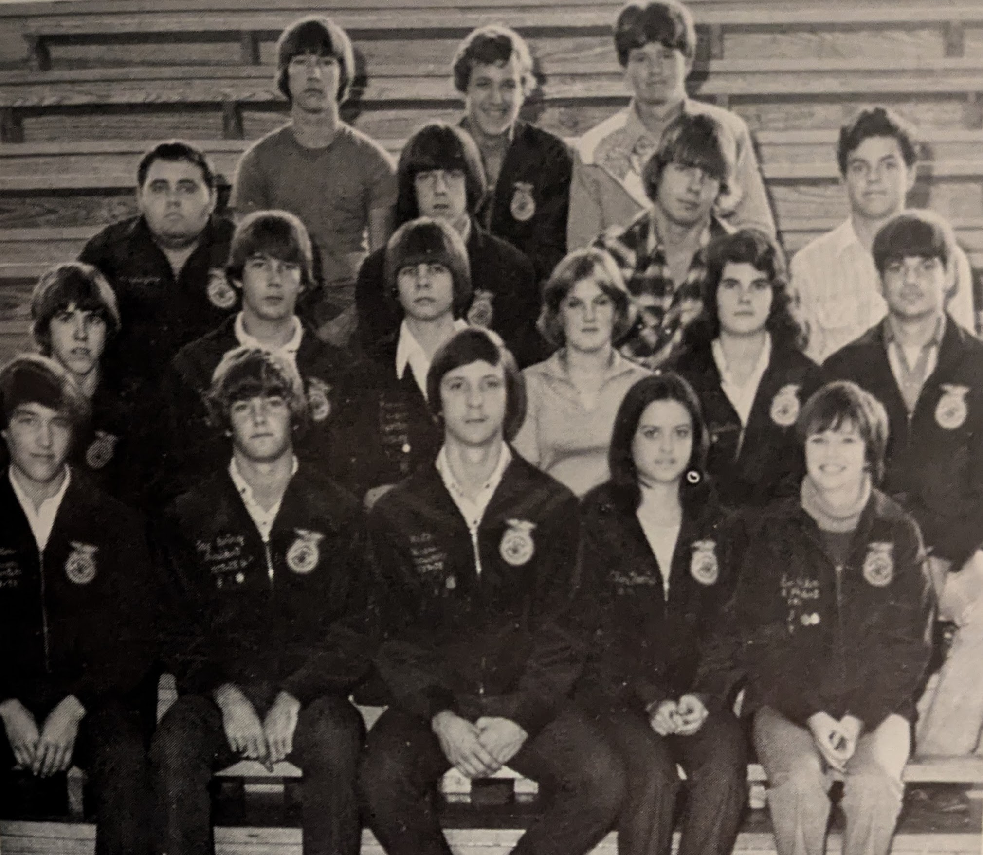 1978 Azle FFA group posed for a club photo.