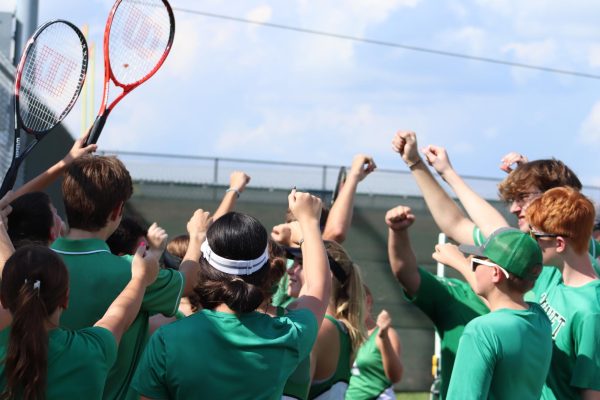 The team breaks out on their varsity match between Brewer on 09/05