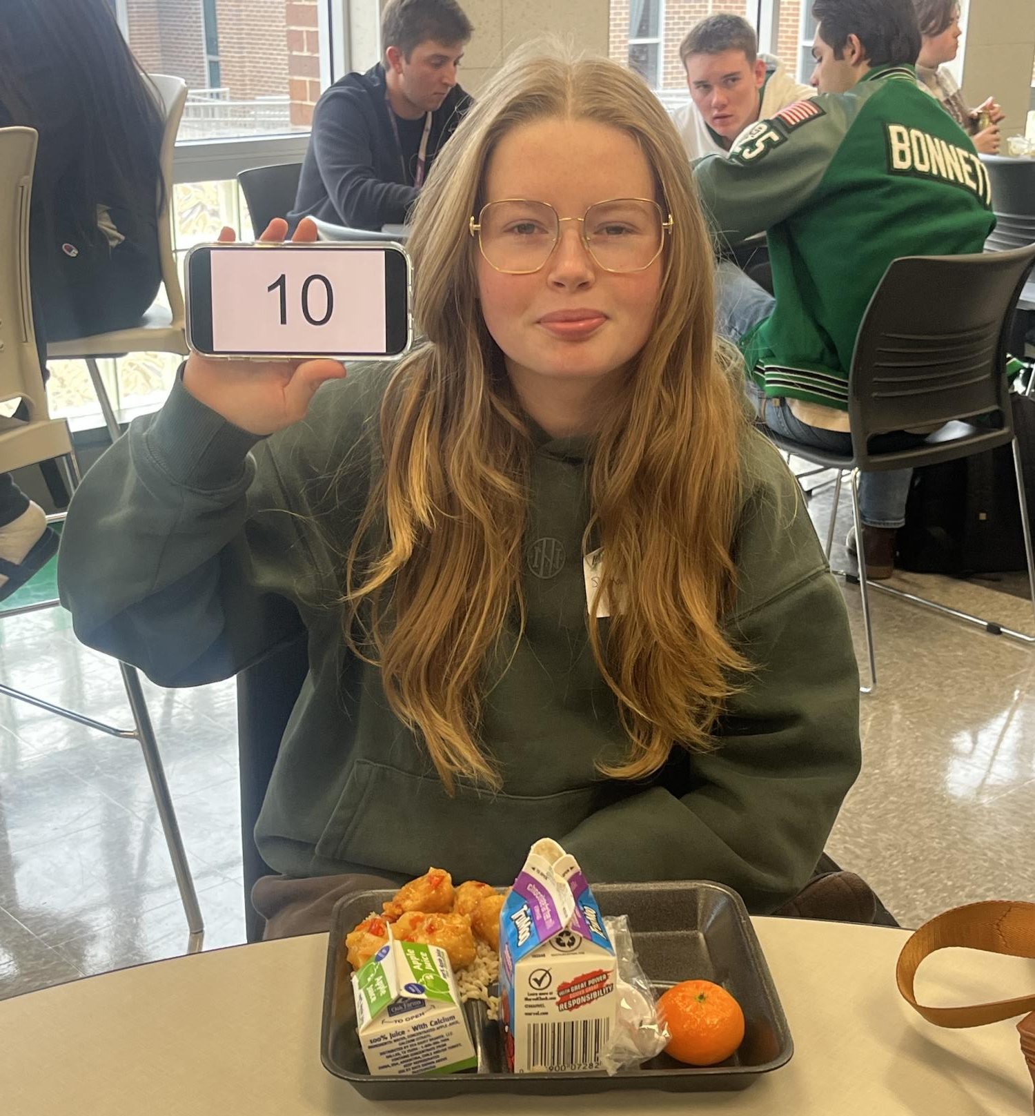 Senior Stephanie Yarbor rates her lunch of choice