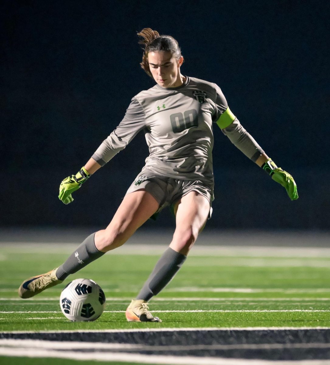 Senior Emma Nelson is a goalkeeper for Azle soccer. Photo courtesy of Chapa Photography.