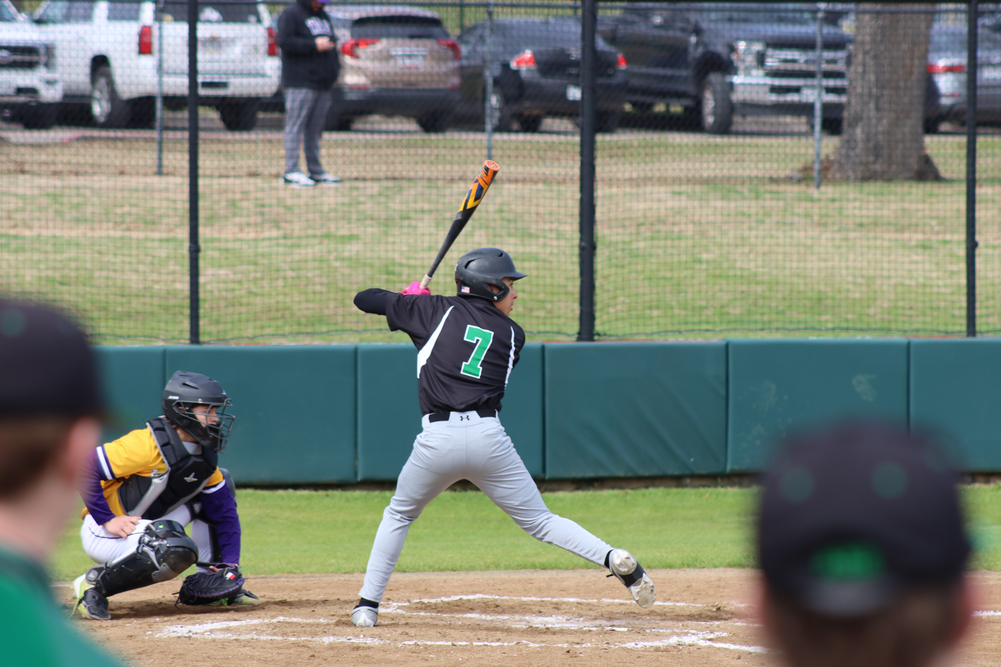 Senior Henry Rosales readies a swing against the Coronado Mustangs Feb. 20.